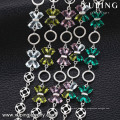 74341 bracelets archets simples professionnels CZ bracelet coloré en rhodium